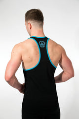 MFF Spartan Stringer <br> Black/Blue - Muscle Fitness Factory