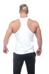 Beast Mode Stringer <br>White - Muscle Fitness Factory